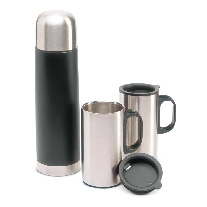 Double Wall Stainless Steel Vacuum Flask Gift Set